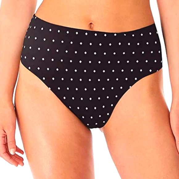 Freya Jewel Cove High Waist Swim Bottom. Black/White. Multiple sizes. - Picture 5 of 5